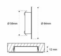 Spot Nube ø 64 mm - applique - 12 V