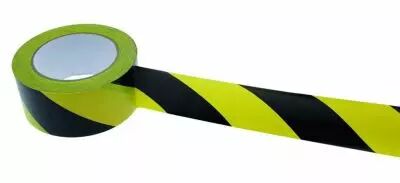 Ruban adhsif PVC danger jaune/noir