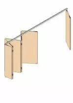 Ferrure de portes coulissantes / pliantes bois centerfold 80/H