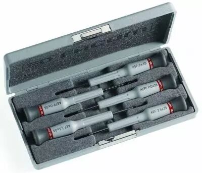 Coffret de 5 tournevis Micro-Tech -  fente - Phillips Srie AEF.J1