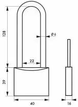 Cadenas à clés laiton massif - série Mach 3 - Anse acier inoxydable cémenté - avec 2 clés - varié