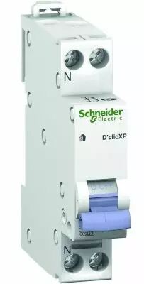 Disjoncteur D'clic XP phase + neutre courbe C