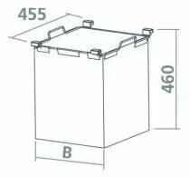 Panier à linge pour cadre Moka coulissant