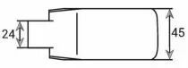 Paumelle la paire - Pour feuillure de 35 mm - cote D = 33 mm et pour feuillure de 45 mm - cote D = 41 mm