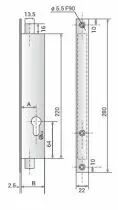 À larder têtière inox Stremler 2 points haut et bas - 2253 - à cylindre