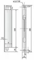 À larder têtière inox Stremler 2 points haut et bas - 1223 - à bascule