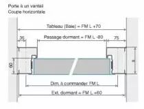 Porte 1 vantail réversible - ral 9010 gamme Proget