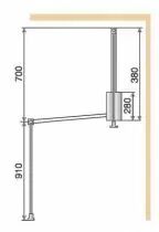 Elévateur garde robe 15 kg - fixation latérale