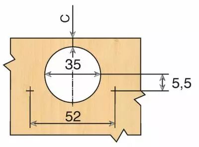 Charnire invisible d'angle  35 mm srie Intermat + 45/ + 30/ + 20