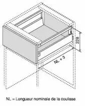 Kit antaro TIP-ON hauteur D : 228 mm - blanc