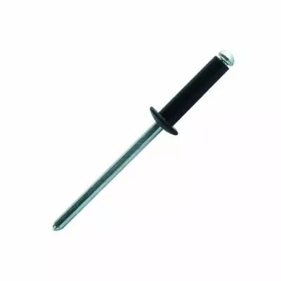 Rivet standard - tte plate laque noire - alu/tige acier