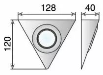 Kit 3 spots led Triangolo Sun - blanc neutre