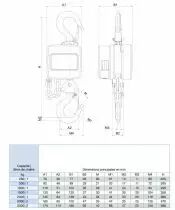 Palan manuel Aluflex 360/21aluminium - 250 kg à 2 T