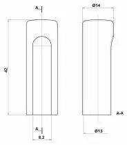 Cache fiche à tête plate - type 838