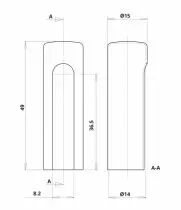 Cache fiche à tête plate - type 838