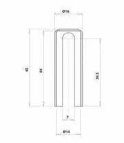 Cache fiche à tête plate - type 838