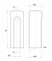 Cache fiche à tête plate - type 838