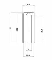 Cache fiche à tête plate - type 838