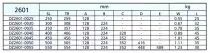 Coulisses à billes sortie totale DZ 2601 / 25 - 45 kg - la paire