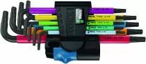 Jeu de 9 clés Torx® HF multicolores à tête sphérique