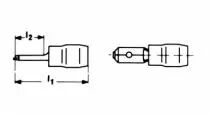 Fiches plates mâles pré-isolées PVC