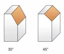 Mèche d'affleureuse 2 coupes à plaquettes carbure réversibles - avec guide à billes