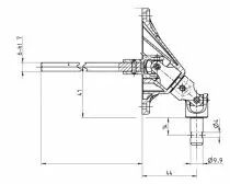 Passe-caisson 90° 