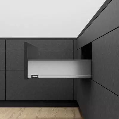 MYLEGRA hauteur K : 128 mm - ext inox bross / int noir carbone mat