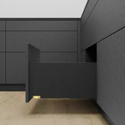 MYLEGRA hauteur F : 241 mm - ext look carbone / int noir carbone mat
