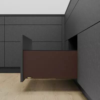 MYLEGRA hauteur F : 241 mm - ext rouille noble / int noir carbone mat