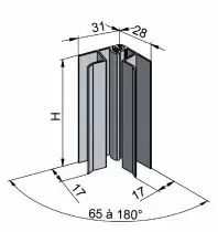 Embout d'extrémité aluminium