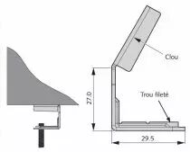 TRH-clip BT100 pour tiges filetées, chaînettes, câbles