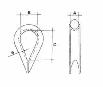 Cosse - coeur renforcée - DIN 6899 B