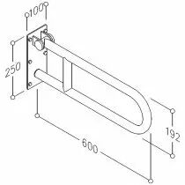 Barre d'appui rabattable - 32 mm