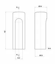 Cache fiche à tête plate - type 838