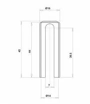 Cache fiche à tête plate - type 838