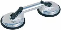 Ventouse double aluminium chromée - charge 80 kg