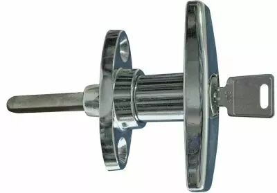 Bouton  barillet sur rosace - chrom