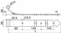 Penture alu double vantail bout feston