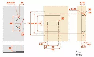 Set 2 inserts  encastrer DQG3