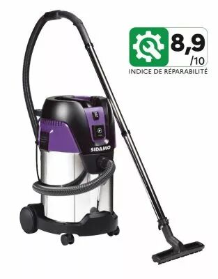 Aspirateurs industriels Sidamo DCI 35S Synchro - eau et poussires cuve inox