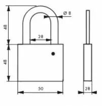 Cadenas laiton nickelé 50 mm