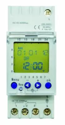 Horloge digitale hebdomadaire 230 V AC