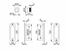 Set de porte coulissante aluminium pour porte intérieure - modèle 4930