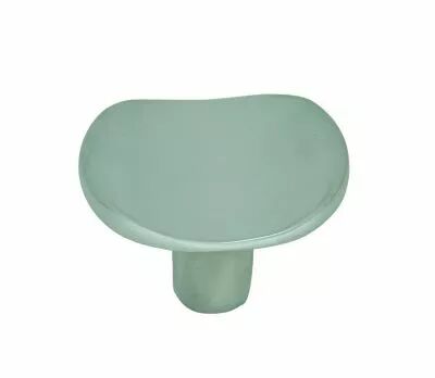 Bouton classique concave - zamack finition chrom mat
