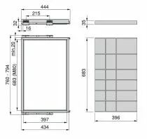 Kit organiseur de cadre de tiroirs et de glissière