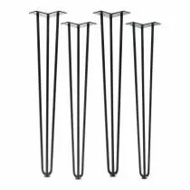 Kit de 4 pieds en épingle à cheveux - aspect acier doux