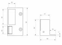 Pour serrure horizontale double empênage IZYX