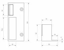 Pour serrure verticale double empênage IZYX
