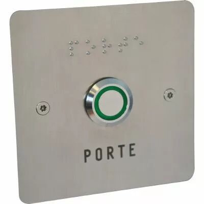 Bouton-poussoir de sortie sur faade PMR inox - XL